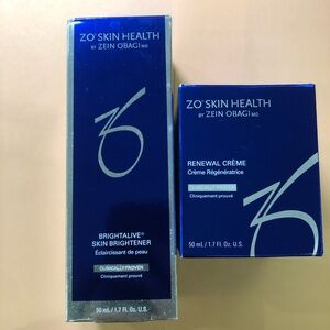 Zo Skin Health Renewal Crème and Brightalive Skin Brightener